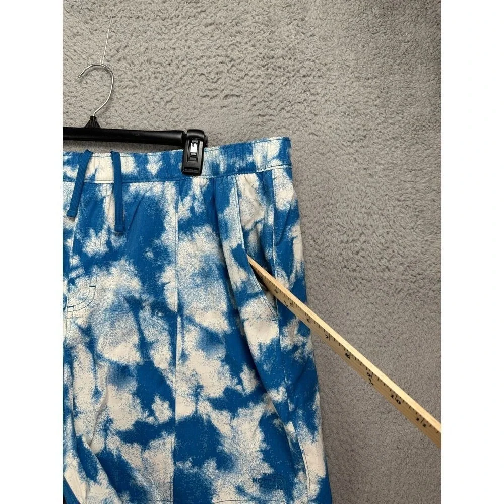 The Noth Face Swim Trunks Adult 2XL Blue Tie Dye Board Shorts Drawstring Men NEW